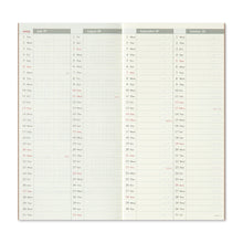 Laden Sie das Bild in den Galerie-Viewer, TRAVELER'S COMPANY - Traveler's Notebook Regular - 2025 vertikaler Wochenplaner - 2. Hälfte