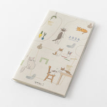 Laden Sie das Bild in den Galerie-Viewer, MIDORI - Taschenkalender 2026 - B6 Slim Katze