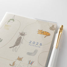 Laden Sie das Bild in den Galerie-Viewer, MIDORI - Taschenkalender 2026 - B6 Slim Katze