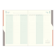 Laden Sie das Bild in den Galerie-Viewer, MIDORI - Double Schedule To Do 2026 - B6 Blau