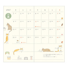 Load image into Gallery viewer, MIDORI - Pocket Diary 2027 - B6 Slim Cat