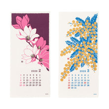 Load image into Gallery viewer, MIDORI - Echizen Washi Wall Calendar 2026 - Flower