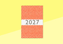 Laden Sie das Bild in den Galerie-Viewer, CARTA PURA - Kalender 2027 - Chiyogami Groß - Dreiecke Orange