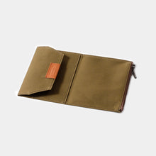 Load image into Gallery viewer, TRAVELER'S FACTORY - Cotton Zipper Case Passport size - Olive