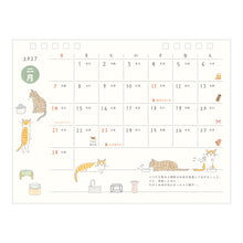 Laden Sie das Bild in den Galerie-Viewer, MIDORI -  Ring Kalender 2027 M - Katze