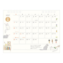 Laden Sie das Bild in den Galerie-Viewer, MIDORI -  Ring Kalender 2027 M - Katze