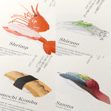 Laden Sie das Bild in den Galerie-Viewer, MIDORI - Echizen Washi Wall Calendar 2026 - Sushi