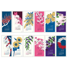 Load image into Gallery viewer, MIDORI - Echizen Washi Wall Calendar 2026 - Flower