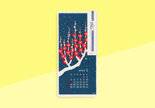Load image into Gallery viewer, MIDORI - Echizen Washi Wall Calendar 2026 - Flower
