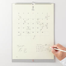 Load image into Gallery viewer, MIDORI - MD Wall Hanging Calendar 2026 with pencil