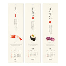 Laden Sie das Bild in den Galerie-Viewer, MIDORI - Echizen Washi Wall Calendar 2027 - Sushi