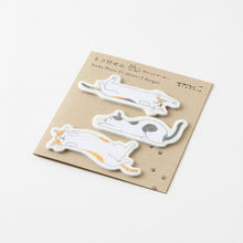 Load image into Gallery viewer, MIDORI - Sticker Sticky Notes - Stretching Cats