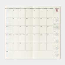 Load image into Gallery viewer, TRAVELER'S COMPANY - Traveler's Notebook Regular - 2026 monthly diary