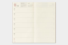 Laden Sie das Bild in den Galerie-Viewer, TRAVELER’S COMPANY - Traveler’s Notebook Regular – 2027 Notiz- + Wochenkalender