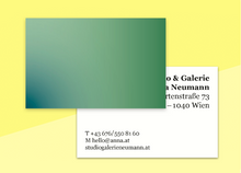 Load image into Gallery viewer, SOUS-BOIS - business cards  – "verlauf green"