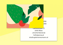Load image into Gallery viewer, SOUS-BOIS - business cards  – "cerise"