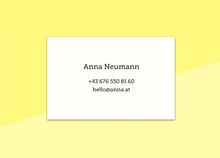 Load image into Gallery viewer, SOUS-BOIS - business cards  – "jaune-marine"