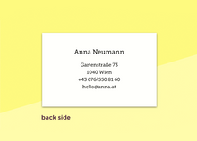 Load image into Gallery viewer, SOUS-BOIS - business cards  – "confetti jaune"