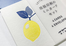 Load image into Gallery viewer, MIDORI - Card Set - Letterpress Lemon